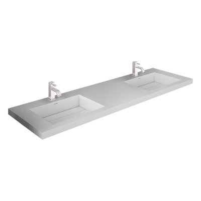 Kubista 72'' W Double Vanity Top