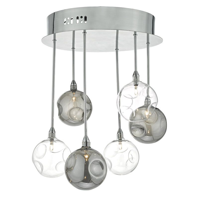 Kensley 6 - Light Polished Chrome Cluster Pendant