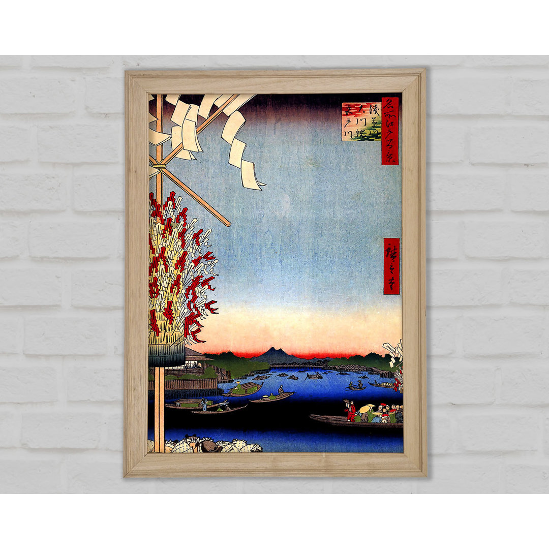 Hiroshige Asakusa Fluss - Druck