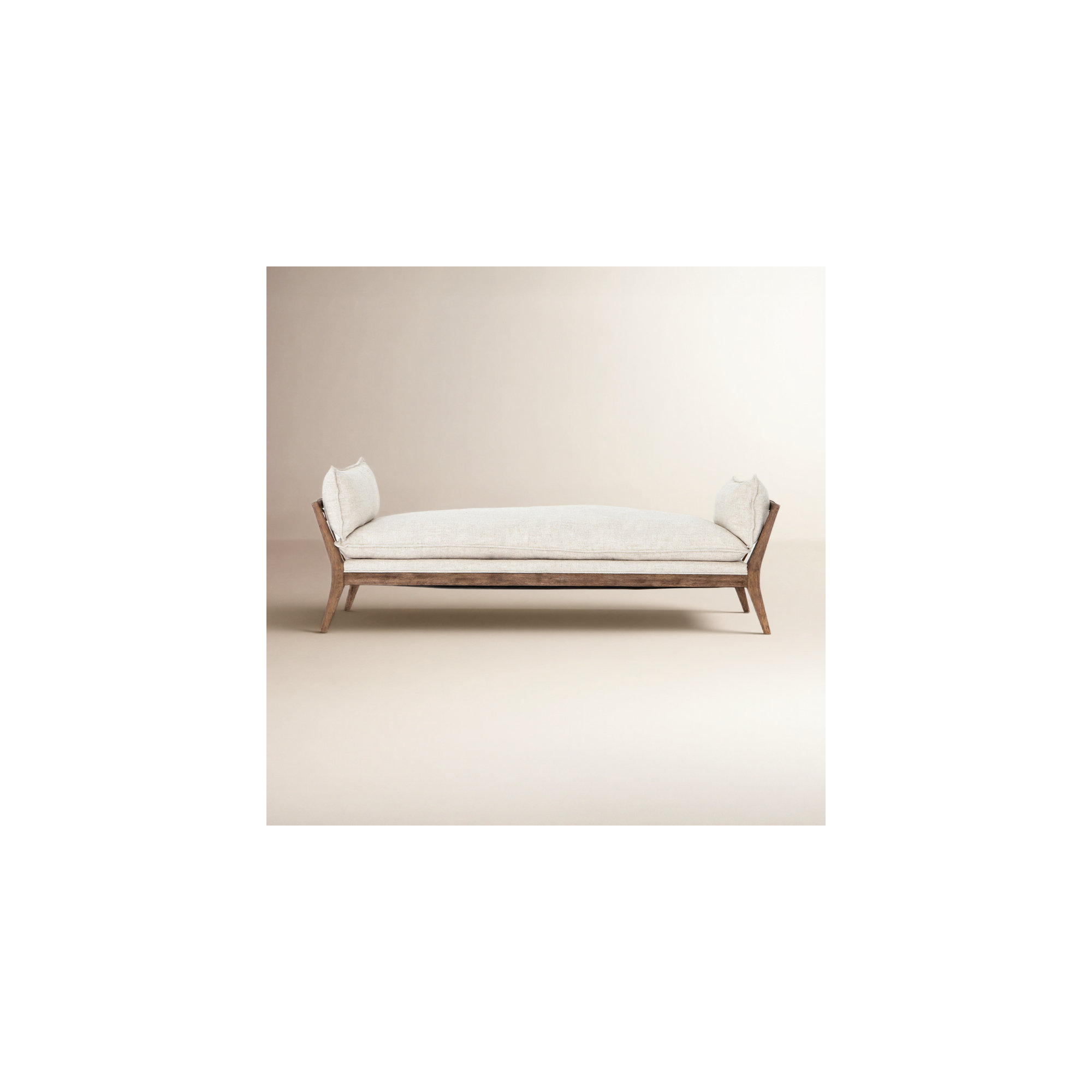 Kristen Solid Wood Upholstered Chaise Lounge