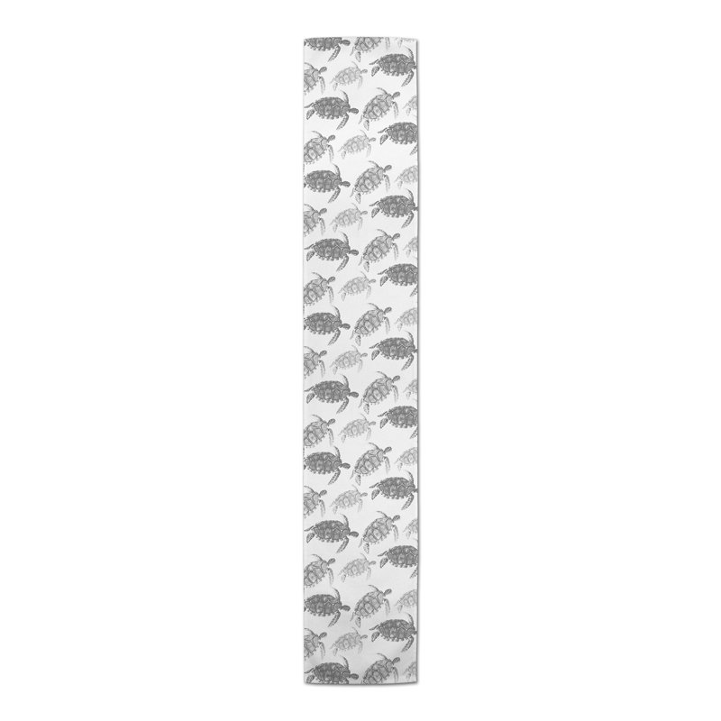 Chemin de table Watercolor Turtles, 72 po x 16 po, 1, Gris