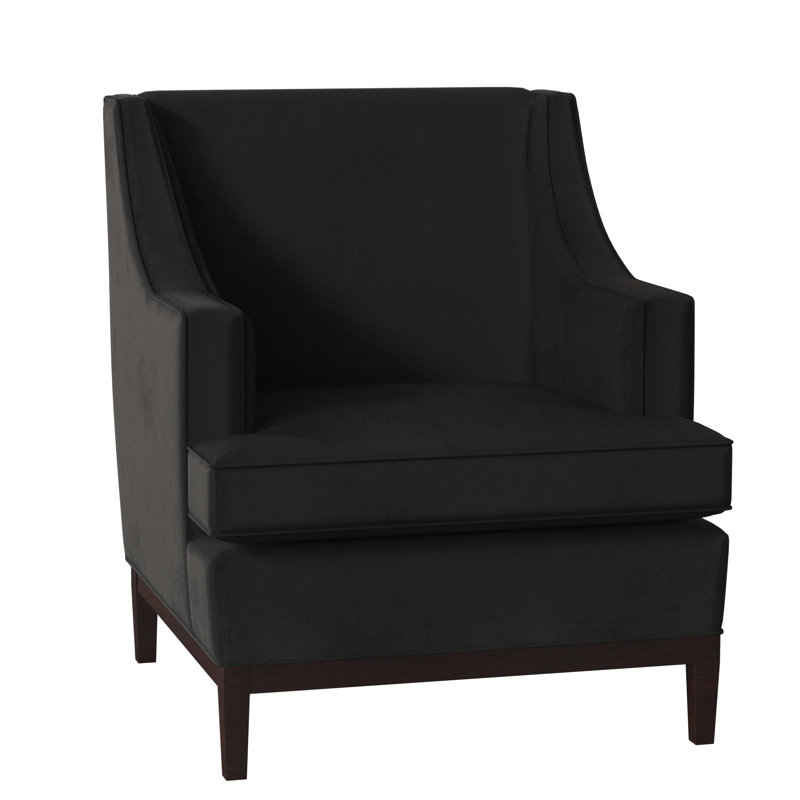 Fauteuil à coussins larges 32 po Cardiff, Grayson Jet, Noyer noir
