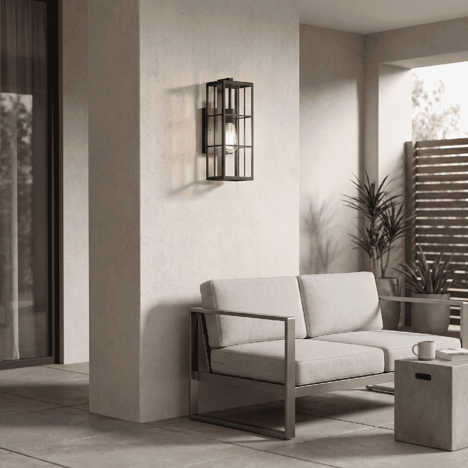 Sianna Outdoor Sconce, 16" H x 5.5" W x 8.25" D