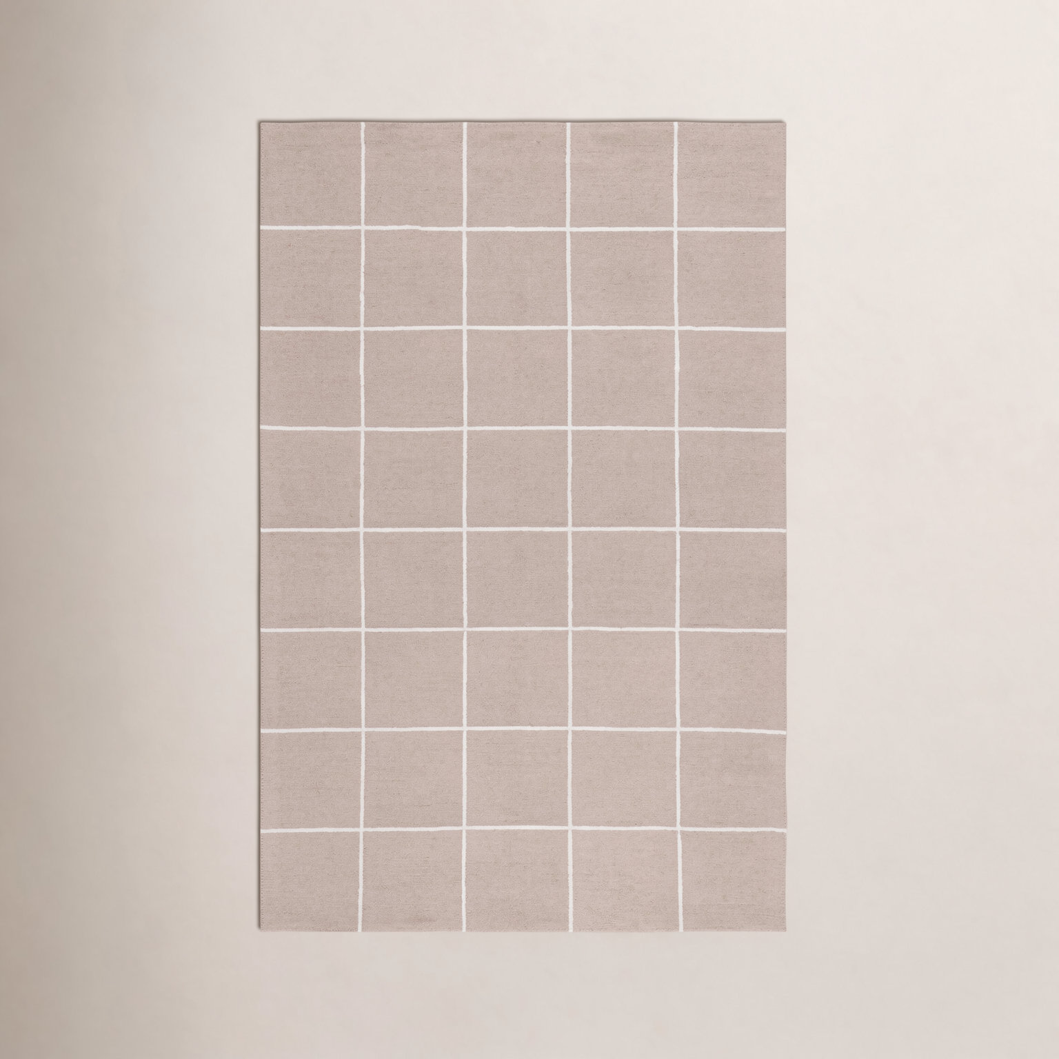 Beige Ivory Hand-Tufted Wool Rug, Rectangle 3' x 5'