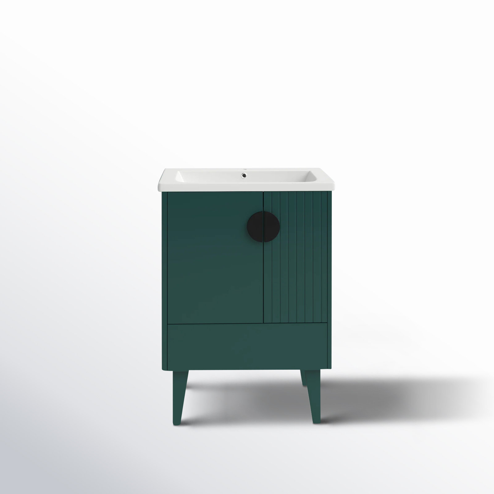 Saimah 24'' Single Bathroom Vanity, Black, Green