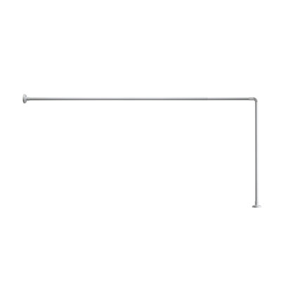 L-Shaped Fixed Shower Curtain Rail, Adjustable 1400-2600mm