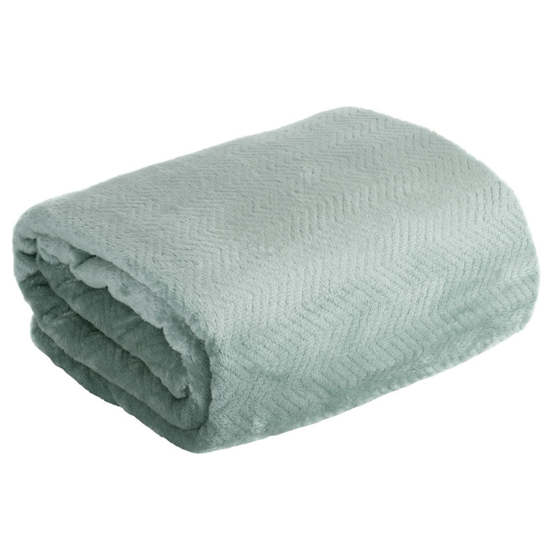 Polyester No Pattern Bedspread, 170 x 210 cm, Mint
