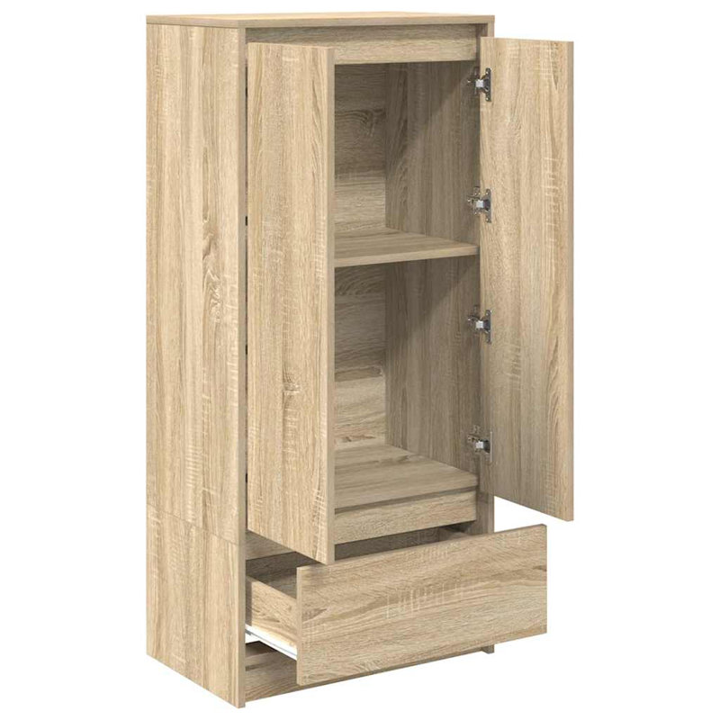 Cabinet With Drawer 55.5X34x119.5 Cm Engineered Wood, Sonoma Oak