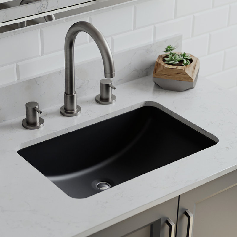Lavabo de meuble-lavabo rectangulaire Lexik, Noir