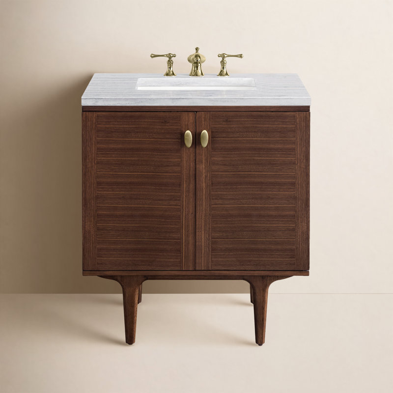 Amberly 30'' W Single Vanity, Victorian Silver, 8" Widespread, 30"