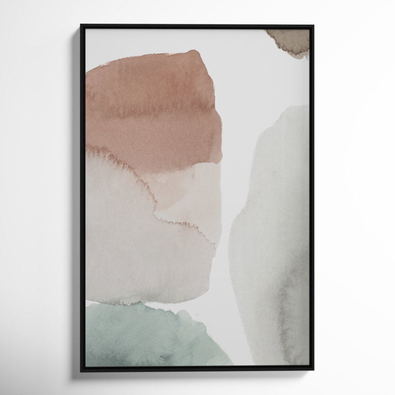 Weslyn Hopeful II - Floater Frame Painting on Canvas, Espresso Framed, 61.5" H x 41.5" W x 2" D
