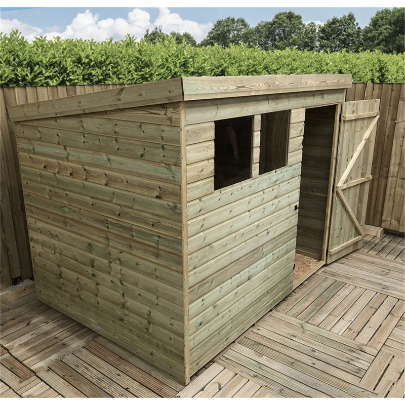 Wakely 9 ft. W x 5 ft. D Solid Wood Garden Shed