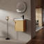 Meuble-lavabo mural 18,5 po avec lavabo en résine, porte simple à fermeture douce, panneau de fibres à densité moyenne, bois naturel (KD-Packing)-730183191