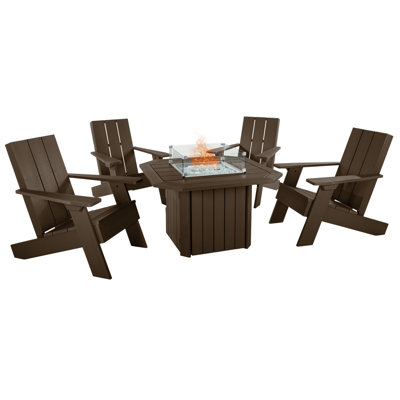 Chaise Adirondack en plastique avec table