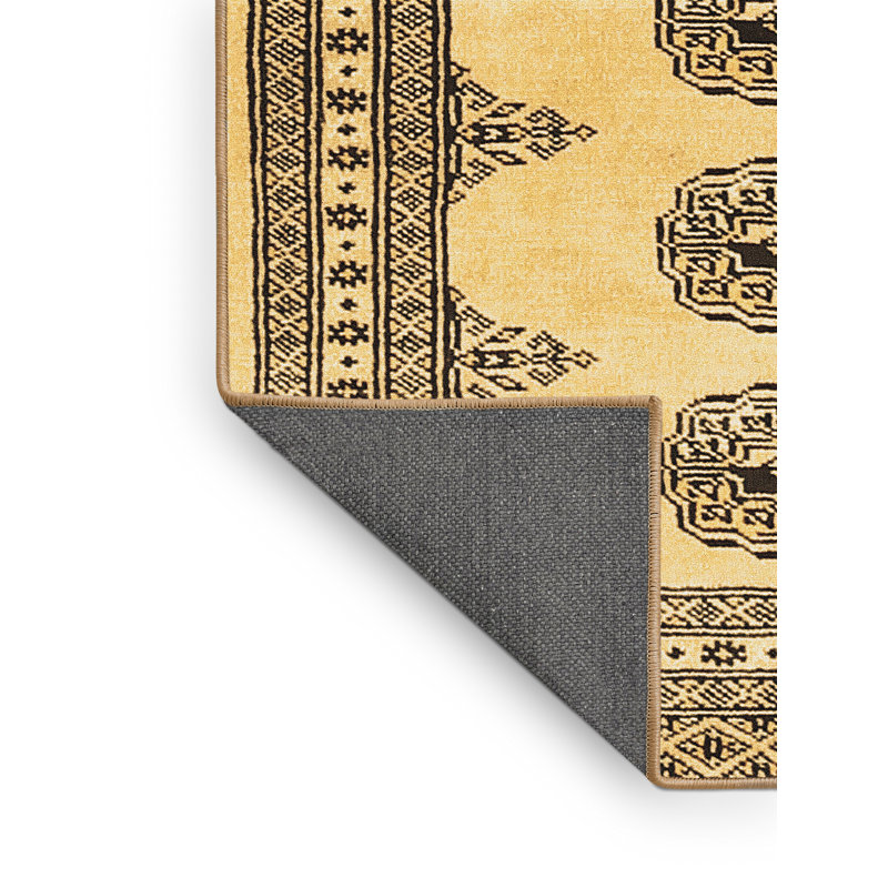 Tapis oriental oriental fabriqué à la machine en brun, Rectangle 2 pi x 3 pi
