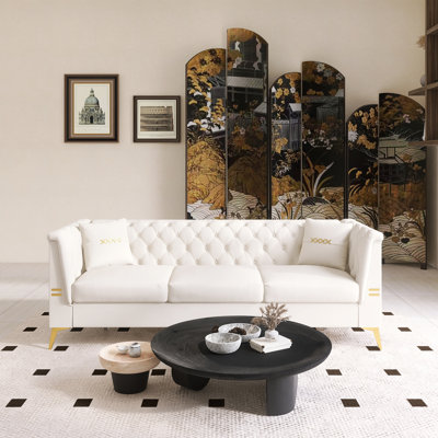 Canapé 82,68 po Mid-Century moderne avec 2 coussins