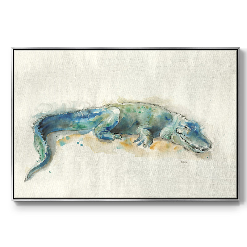 Retreating intérieur - reproduction de cadre flottant sur toile, H 27 po x l 41 po x P 2 po, Argent