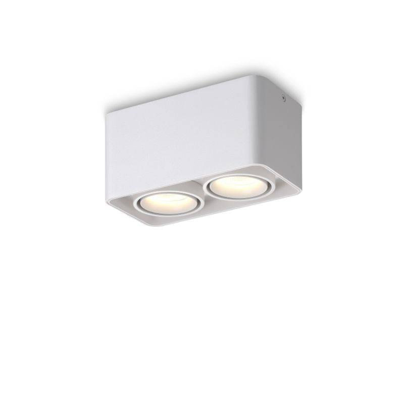UltraBeam Modern Surface Mount Ceiling Downlight, White, 10cm H x 19.5cm W x 10cm D