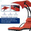 Chaise longue suspendue avec auvent amovible
