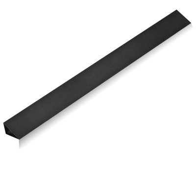 Ensemble de remplissage arrière coulissant noir, bande de remplissage triangulaire universelle, ensemble de garniture supérieure entre le poêle et le mur pour le bain tourbillon et la plupart des marques, housse en aluminium de 30 po de long