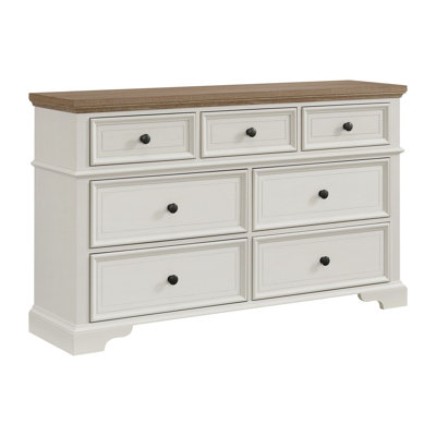 Picket House Furnishings Ulysses Youth 7-Drawer Dresser in Brown and White by Picket House Furnishings