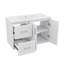 Meuble-lavabo flottant 36 po avec lavabo, unité de rangement murale moderne peinte avec 2 portes et 2 tiroirs, tablette réglable-121088149