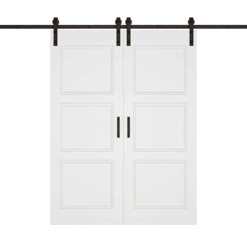 Porte de grange coulissante en bois 80 po H 3 po, 64 po x 80 po