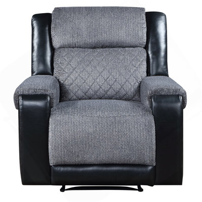 ALICIA GREY/BLACK RECLINER