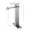 Robinet de lavabo de salle de bain en nickel brossé avec effet cascade - poignée simple pour une salle de bain rafraîchissante, débit en acier inoxydable de conception élégante-123052479