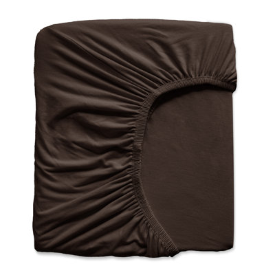 Ensemble de draps-housse en microfibre à double brossage 110 g / m² brun foncé Southwest Fine Linens Vilano Springs avec poche extra-profonde de 21 pouces et coins élastiques