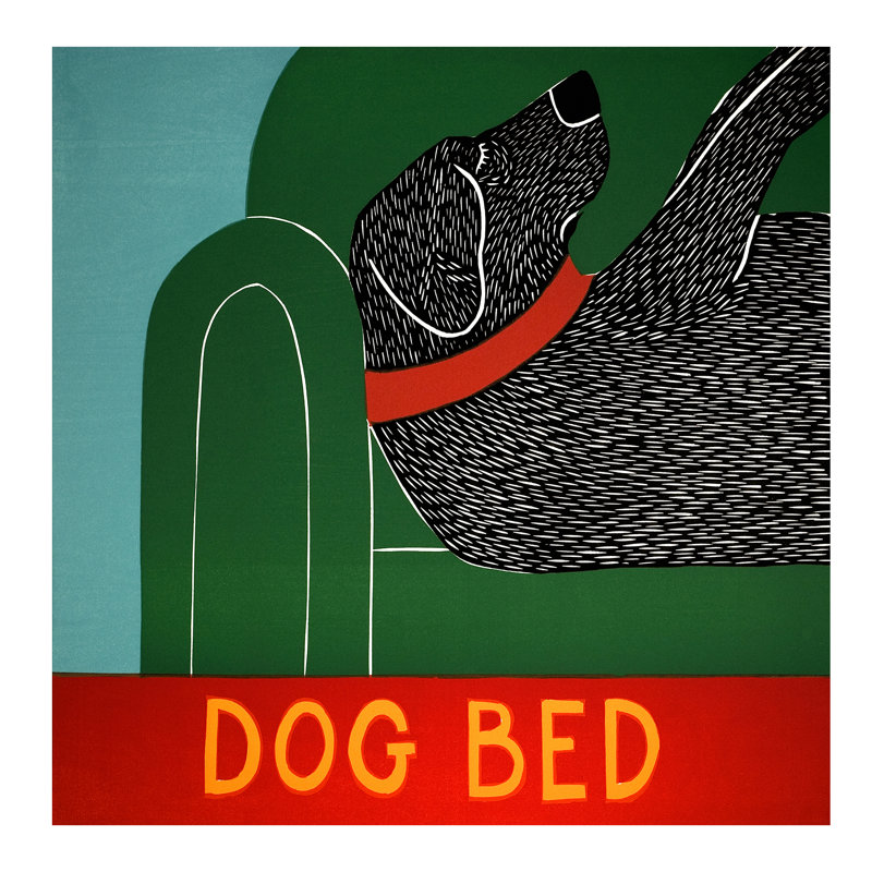 Dog Bed by Stephen Huneck - Wrapped Canvas Print, 45.72 cm H x 45.72 cm W x 1.91 cm D