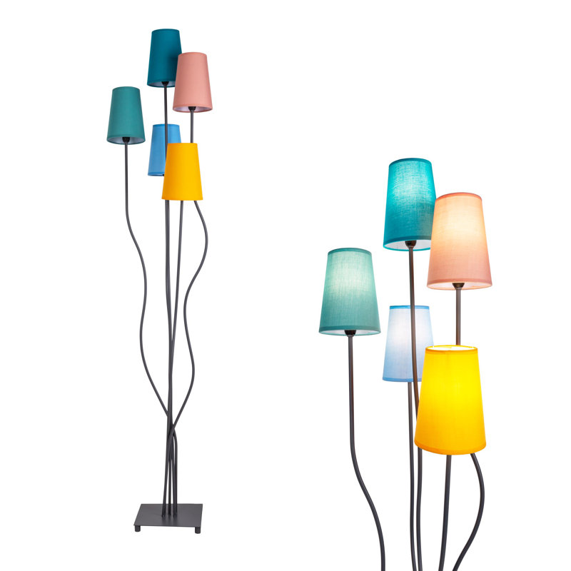 Caislynn 163cm Brushed Column Floor Lamp