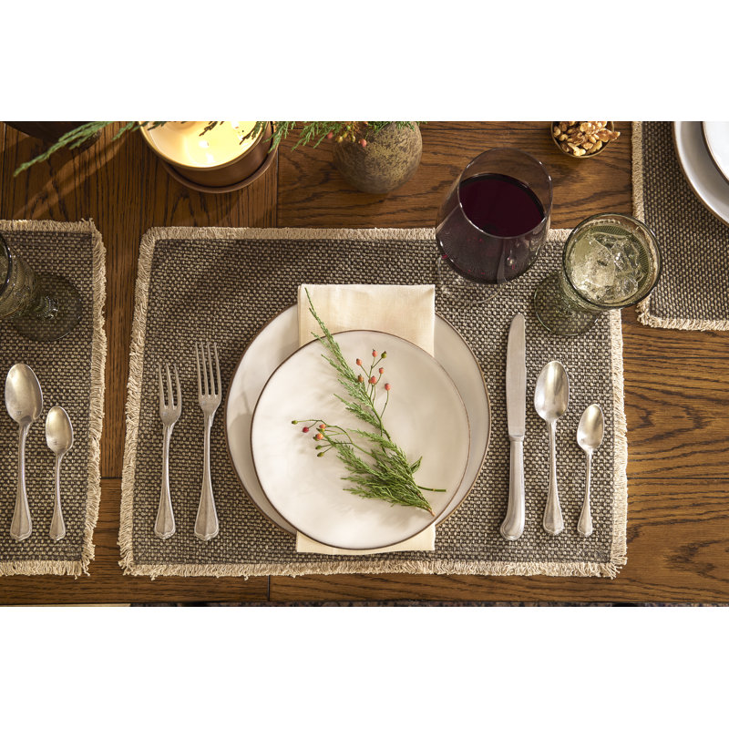 Fortessa Bordo Stoneware, 16 Piece Dinnerware Set (Service for 4), Ivory, Stone
