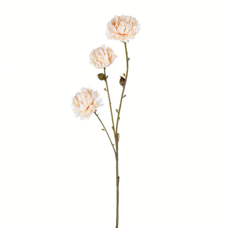 Ivory Artificial Mum Spray with Wired Stem, Set of 4