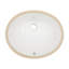 Lavabo de salle de bain ovale encastré en céramique blanche 18 "x 15" avec trop-plein