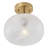 1-Adjustable Clear Glass Industrial Flush mount light