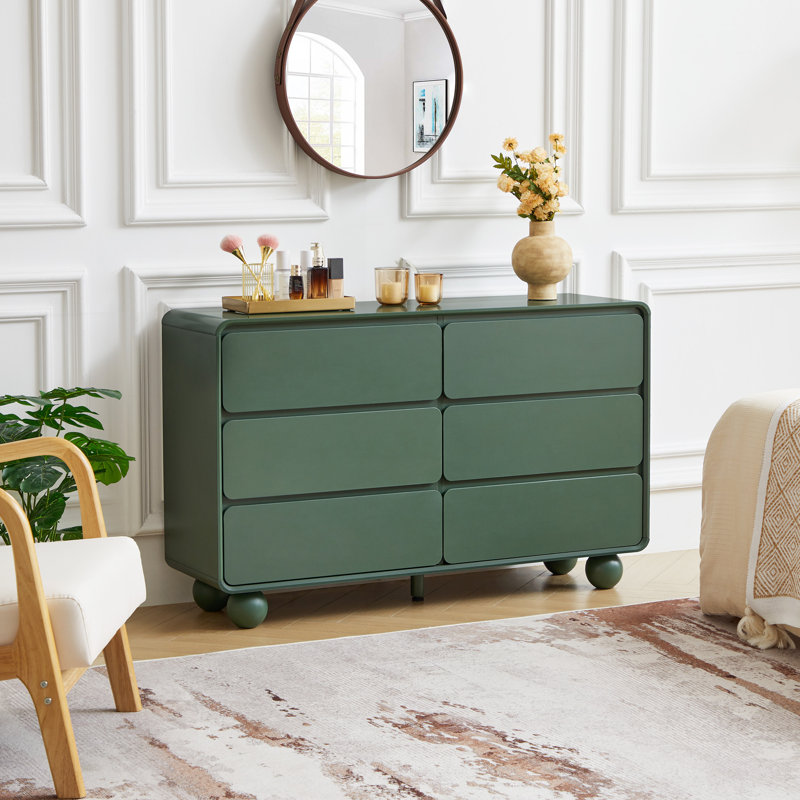 6 Drawer Accent Chest, Green
