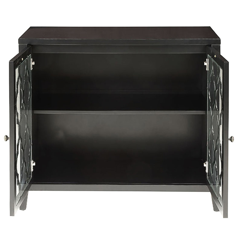 Console avec tablette et apparence tendance: Compartiment à tablettes en bois noir élégant: Rehaussez le style