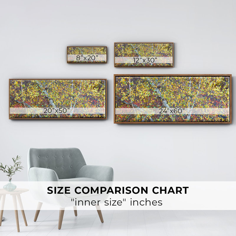 Tree Panorama IV- Framed Canvas, 20" H x 50" W