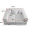 Canapé modulaire blanc surdimensionné, 6 coussins, mousse de haute qualité, respirant, convient aux salles d'étude en velours modulaire rembourré, housses de coussin amovibles, disposition flexible-1944927105