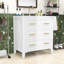 Élégant meuble-lavabo en bois avec lavabo et tiroirs-814263138