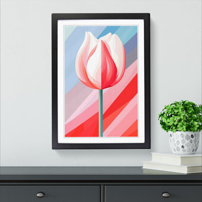Tulip Flower Op - Framed Print