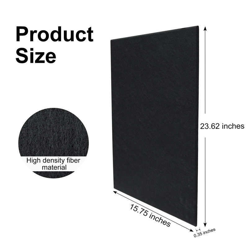 4 PC Adhesive Rectangular Sound-Absorbing Panels - Suitable For Home Decoration