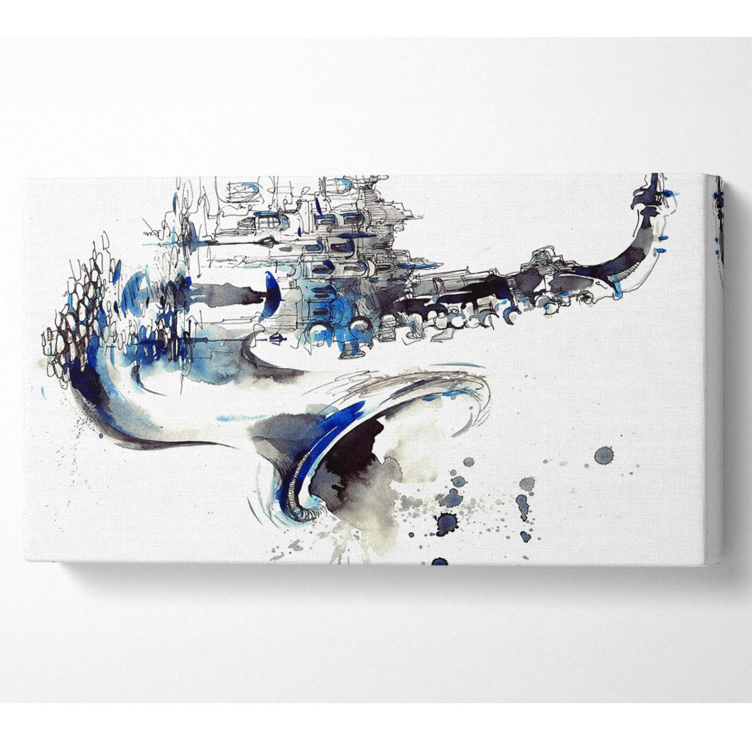 Saxophone City - Kunstdrucke auf Leinwand - Wrapped Canvas