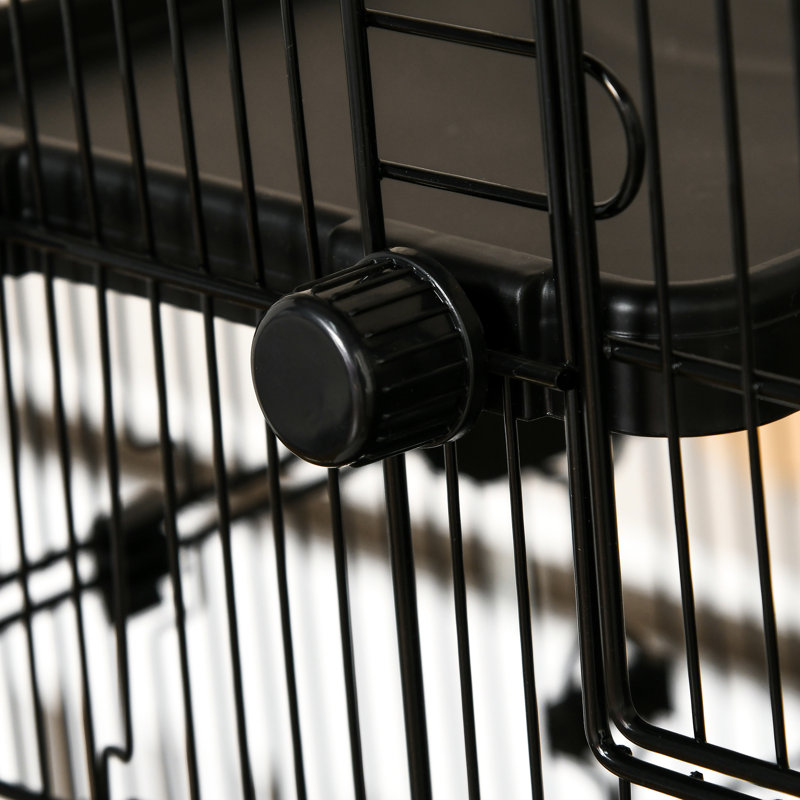 Enclos pour petits animaux avec roulettes portatives - Rouille à 6 cages - Métal pour animaux domestiques Gerbille facile à nettoyer