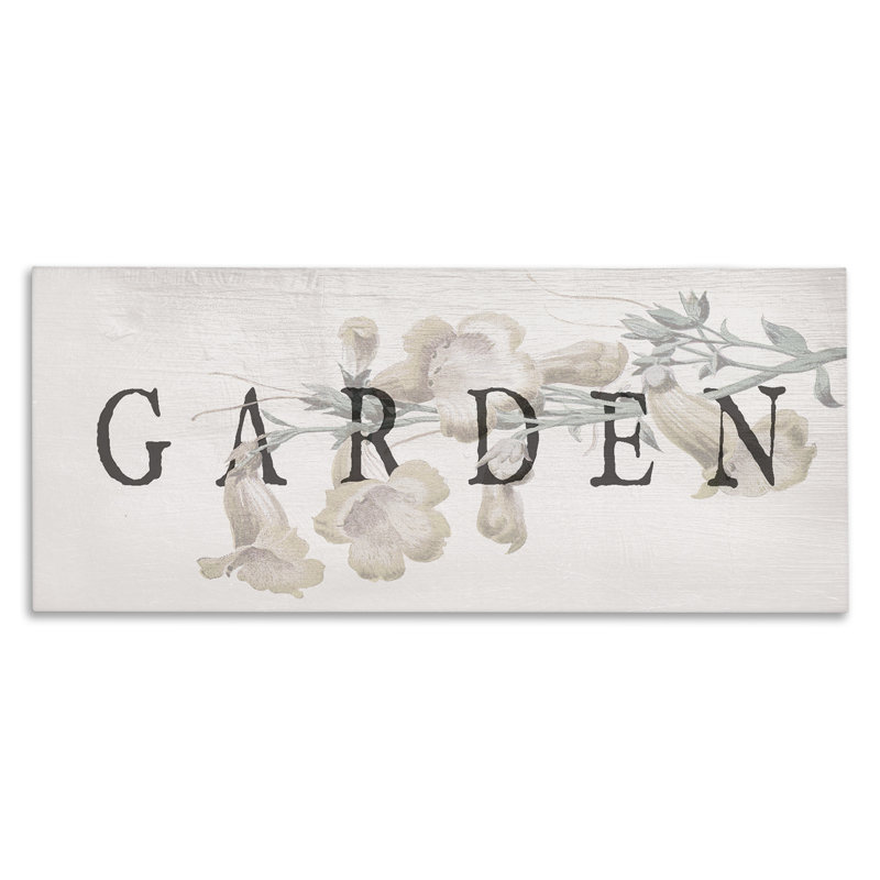 Jardin rustique et toile fleurie, design par Lil 'Rue, H 17 po x l 40 po