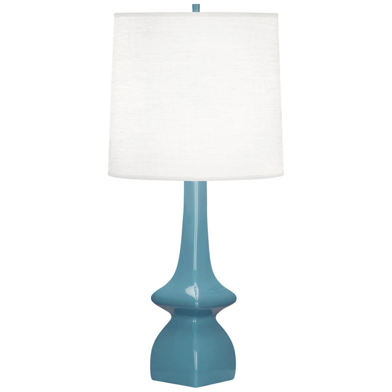 Jasmine Ceramic Table Lamp, Steel Blue