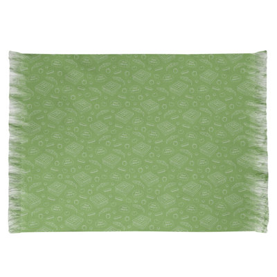 Tapis décoratif vert pizza