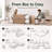Boneless 96" Compression Cloud Modular Sectional Sofa & 1 Ottoman, Contemporary Plush Fabric Couch, Relaxing U-Shaped Seating for Living Room, Deep Seat Corner Sofa, No Assembly Required-461947126-461891165