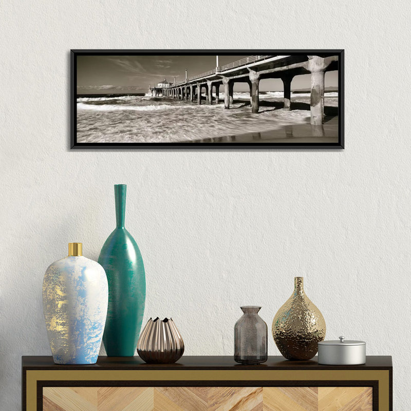 « manhattan beach pilier, manhattan beach, california », reproduction de photo sur toile, H 24 po x l 72 po x P 1,5 po